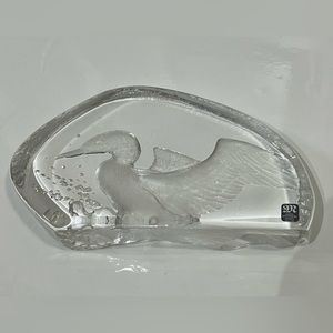Mats Jonasson  Swan Glass sculpture